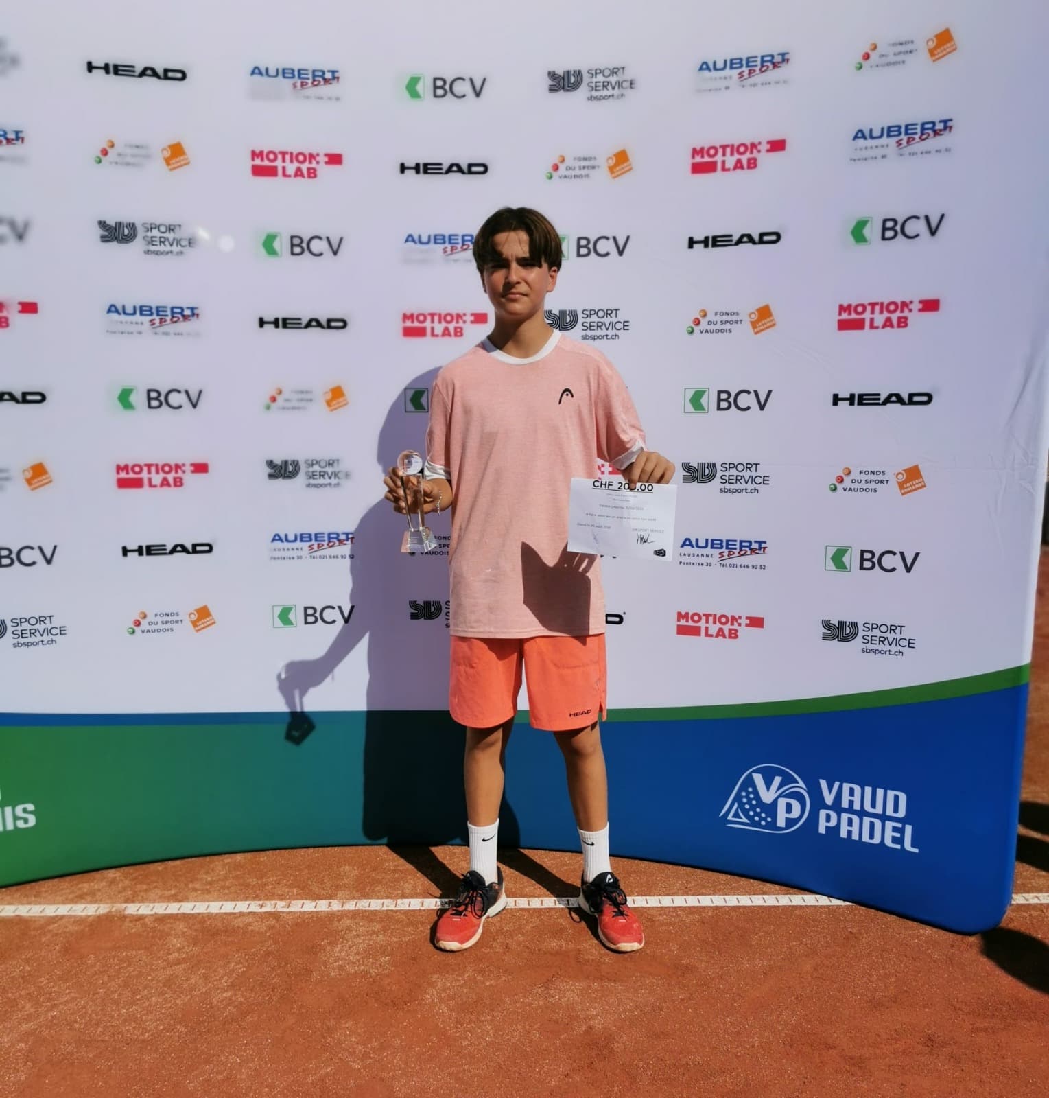 Remise de prix Vaud — HEAD sponsor